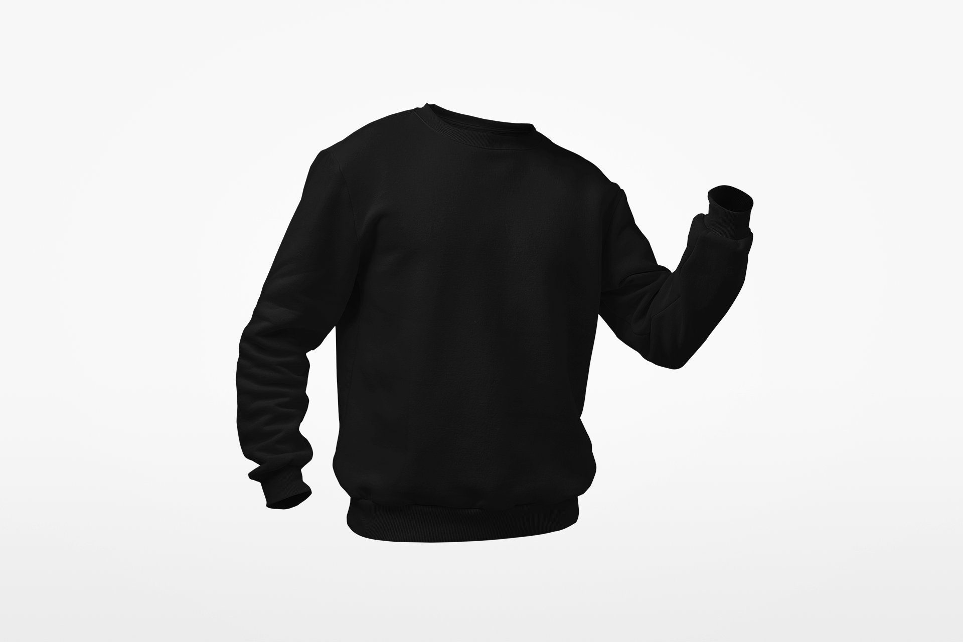 Brave Black Sweatshirt (Unisex) Pure Cotton 380 GSM Winter Wear