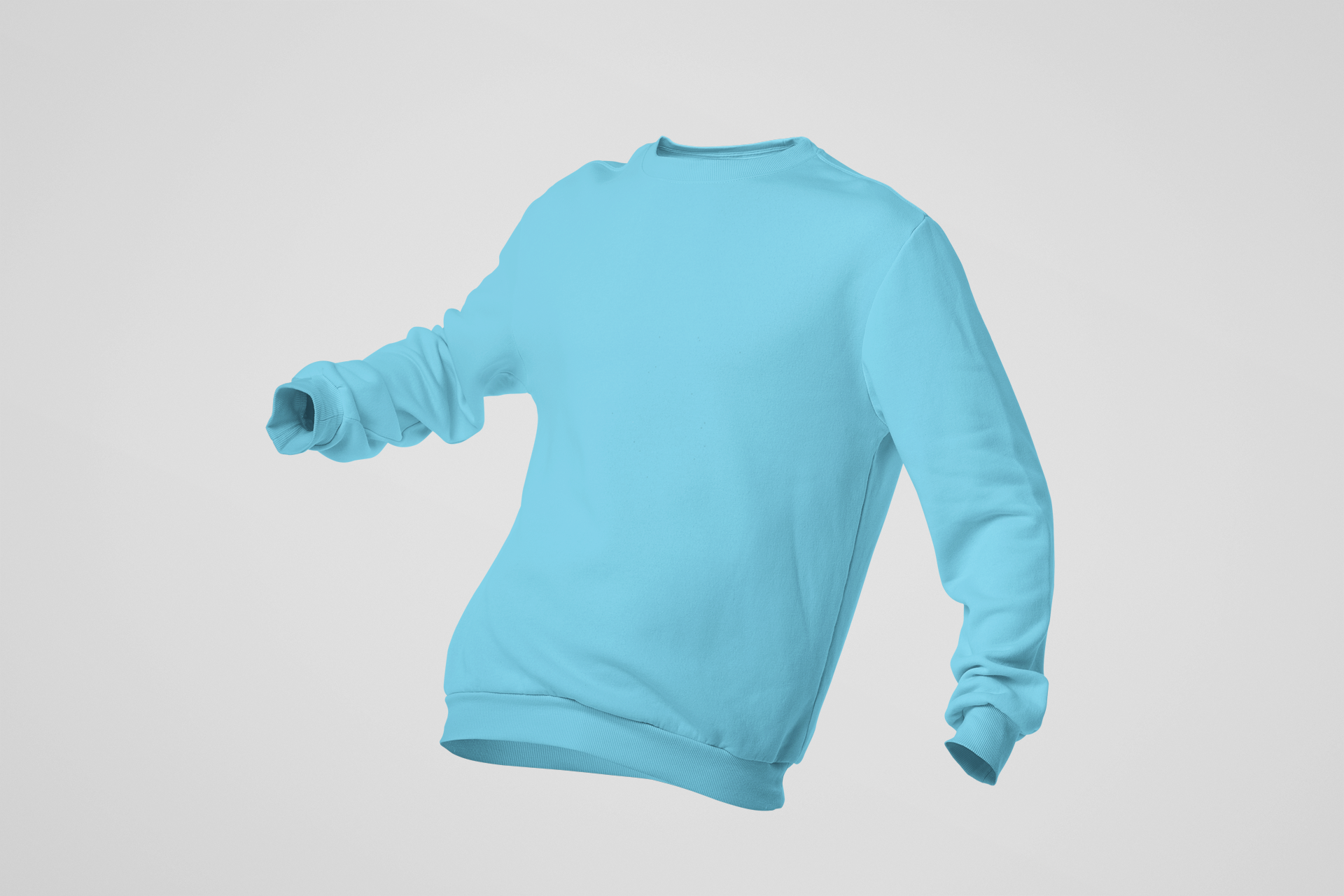 Ice Blue Sweatshirt (Unisex) Pure Cotton 380 GSM Winter Wear