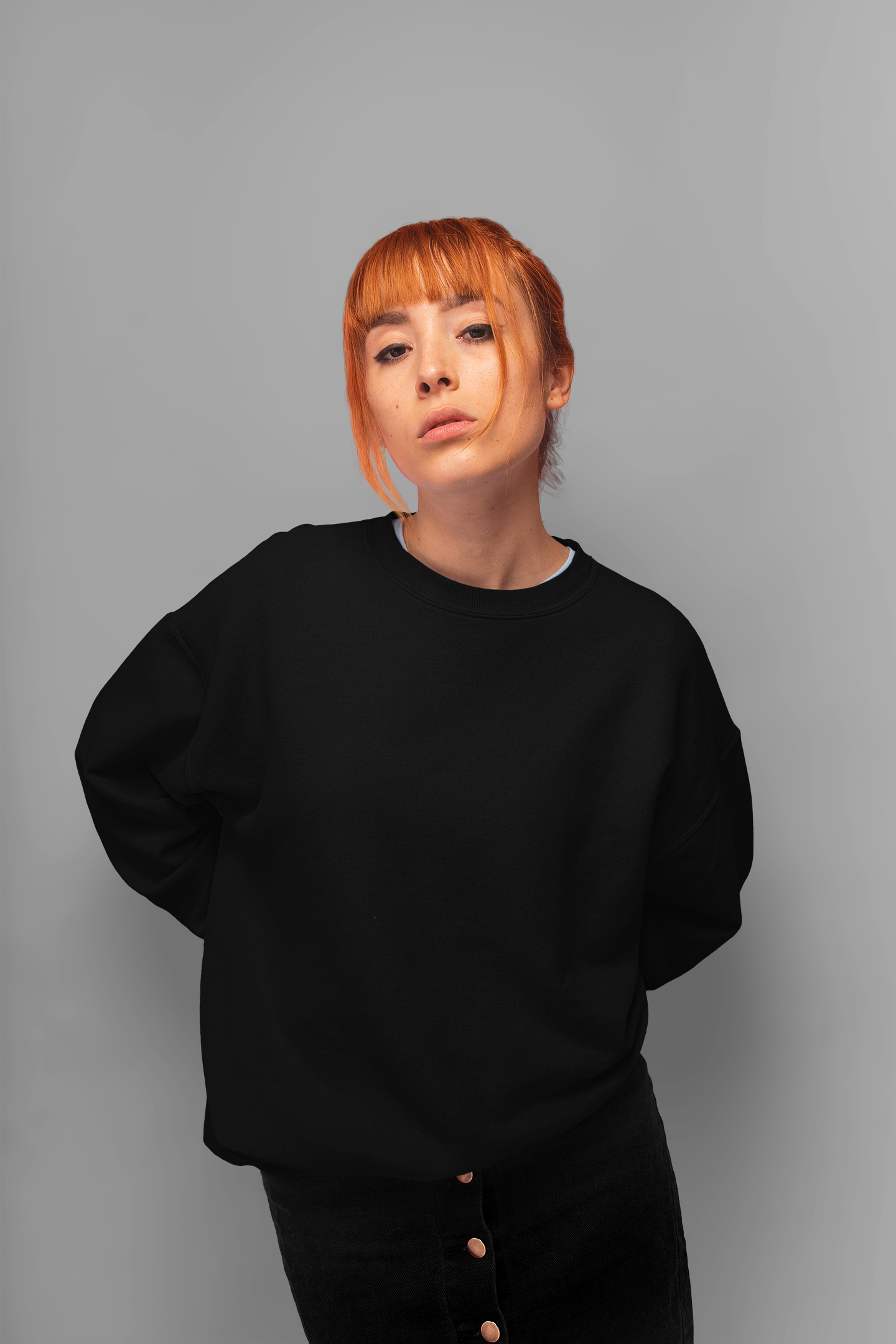 Brave Black Sweatshirt (Unisex) Pure Cotton 380 GSM Winter Wear