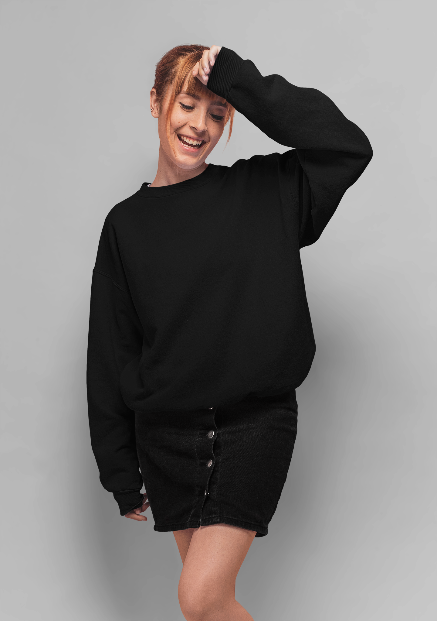 Brave Black Sweatshirt (Unisex) Pure Cotton 380 GSM Winter Wear