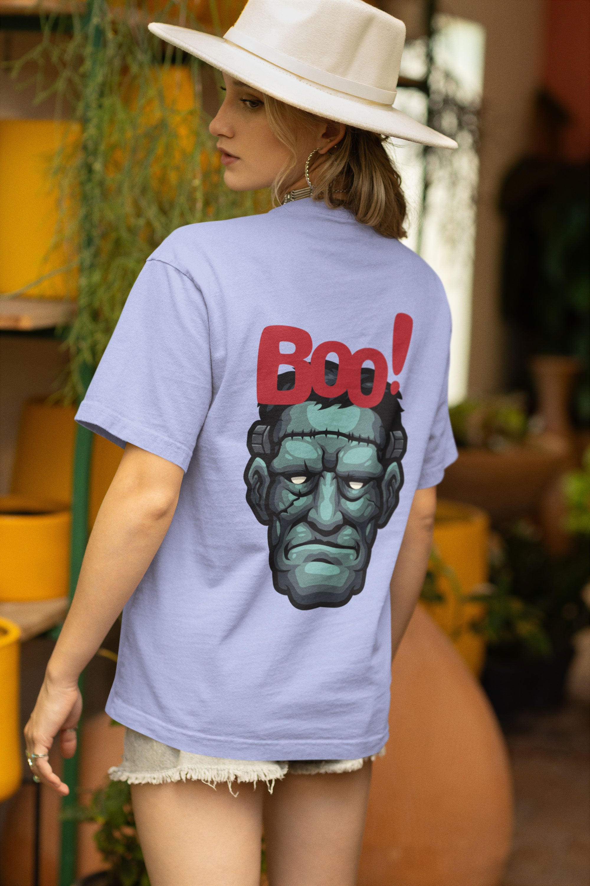 Frankenstein Boo! Unisex T-Shirt (Oversized)