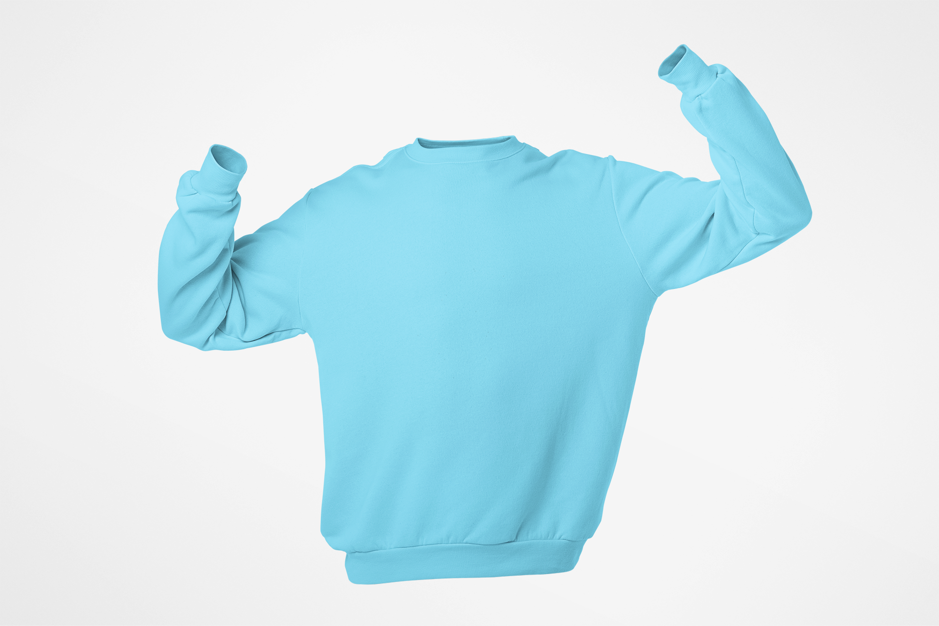 Ice Blue Sweatshirt (Unisex) Pure Cotton 380 GSM Winter Wear