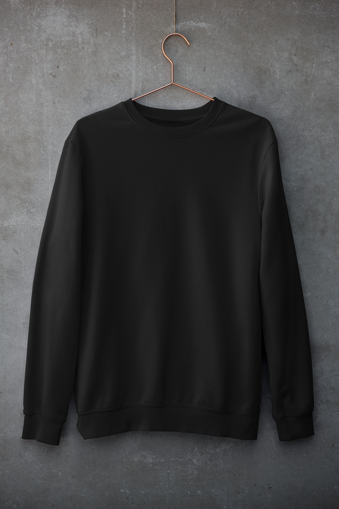 Brave Black Sweatshirt (Unisex) Pure Cotton 380 GSM Winter Wear