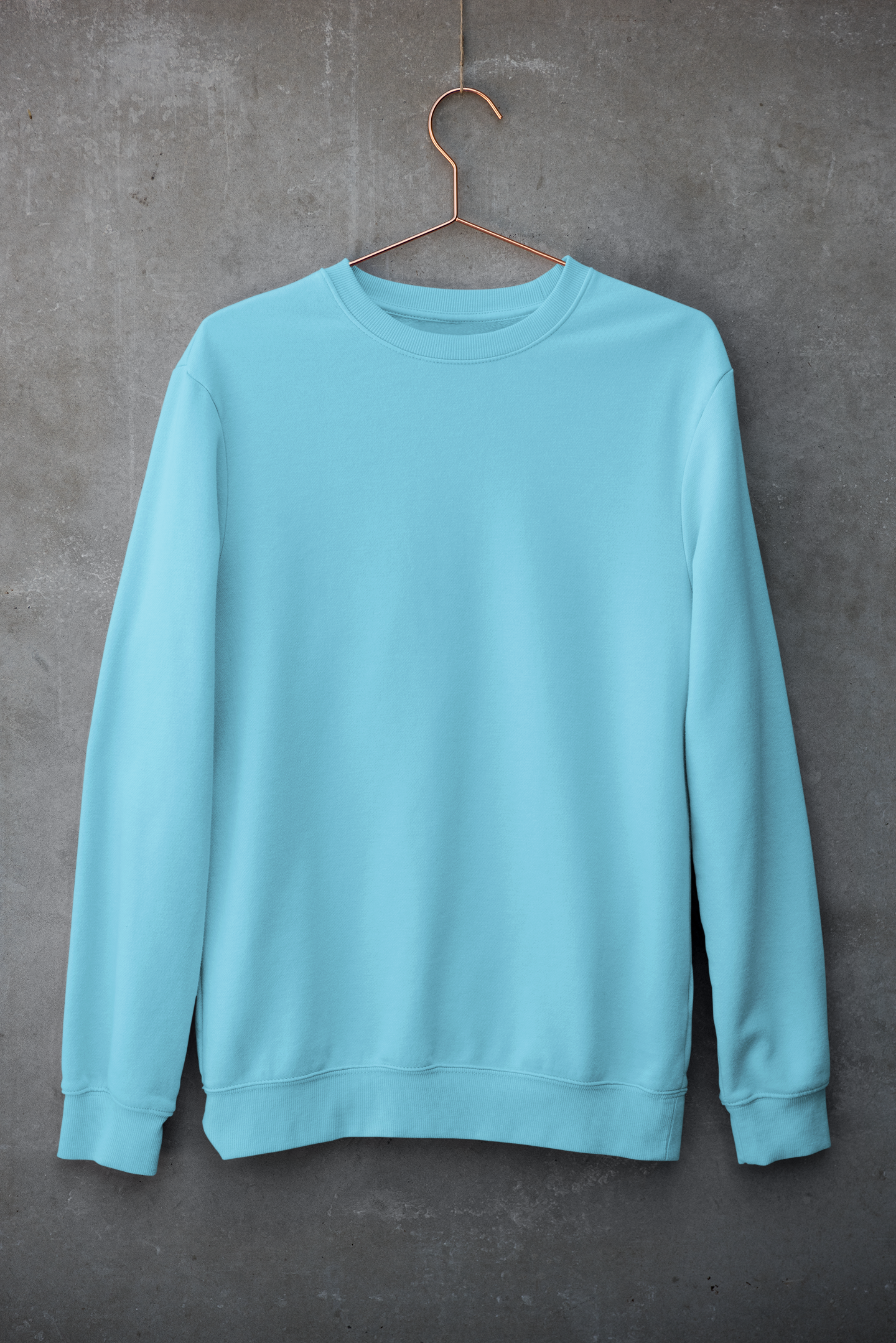 Ice Blue Sweatshirt (Unisex) Pure Cotton 380 GSM Winter Wear