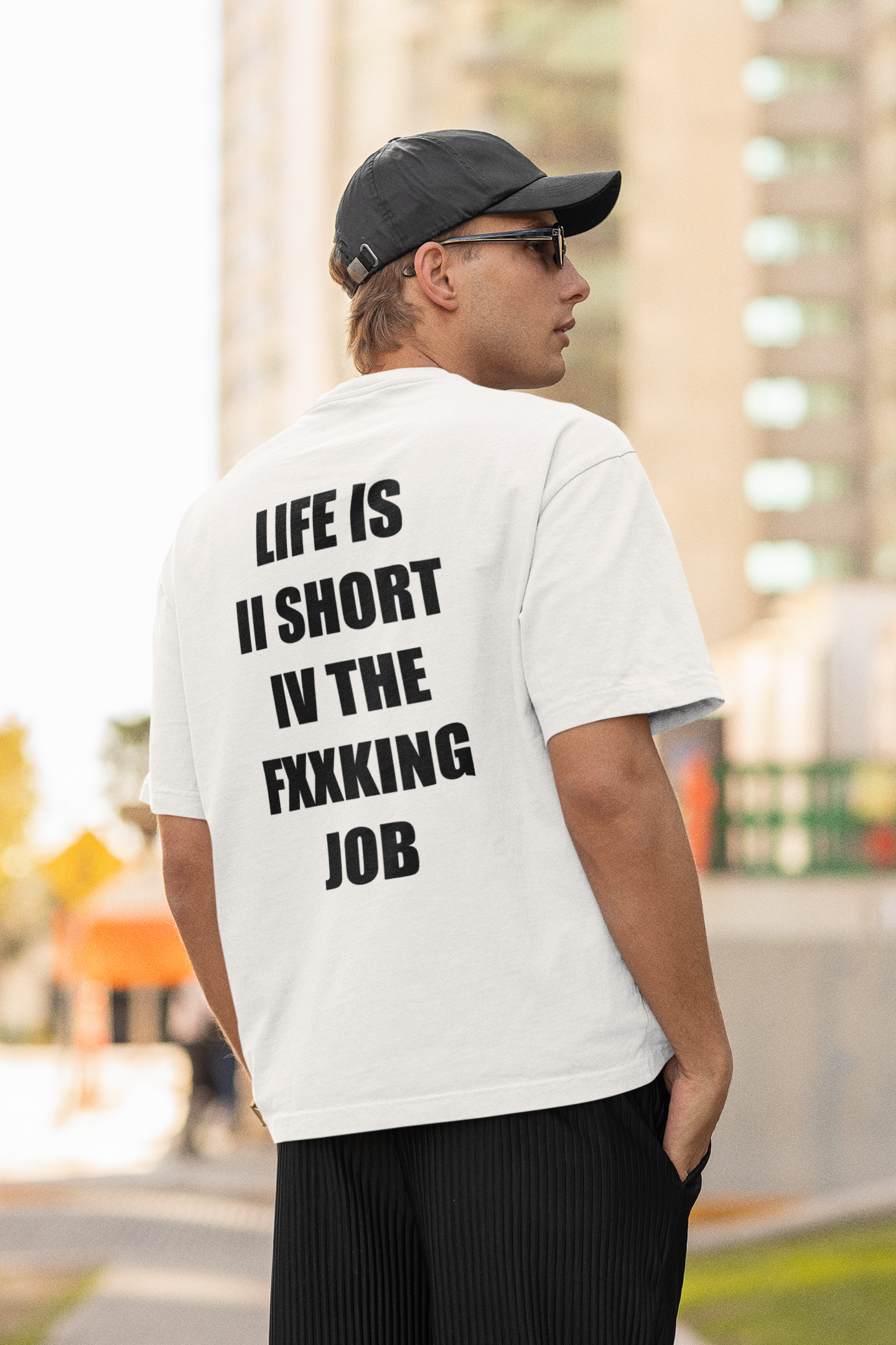 Fucking Job Text T-Shirt
