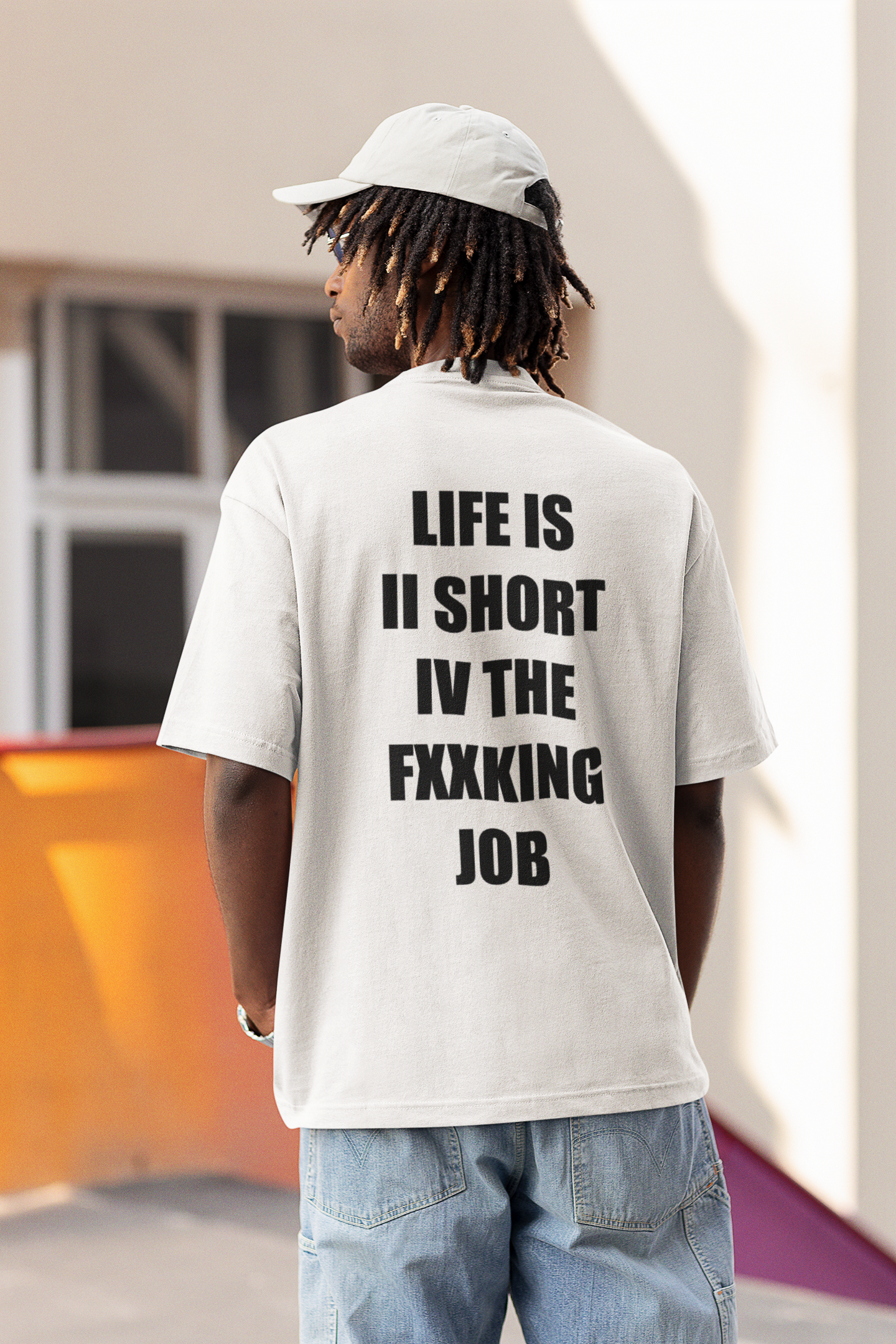 Fucking Job Text T-Shirt
