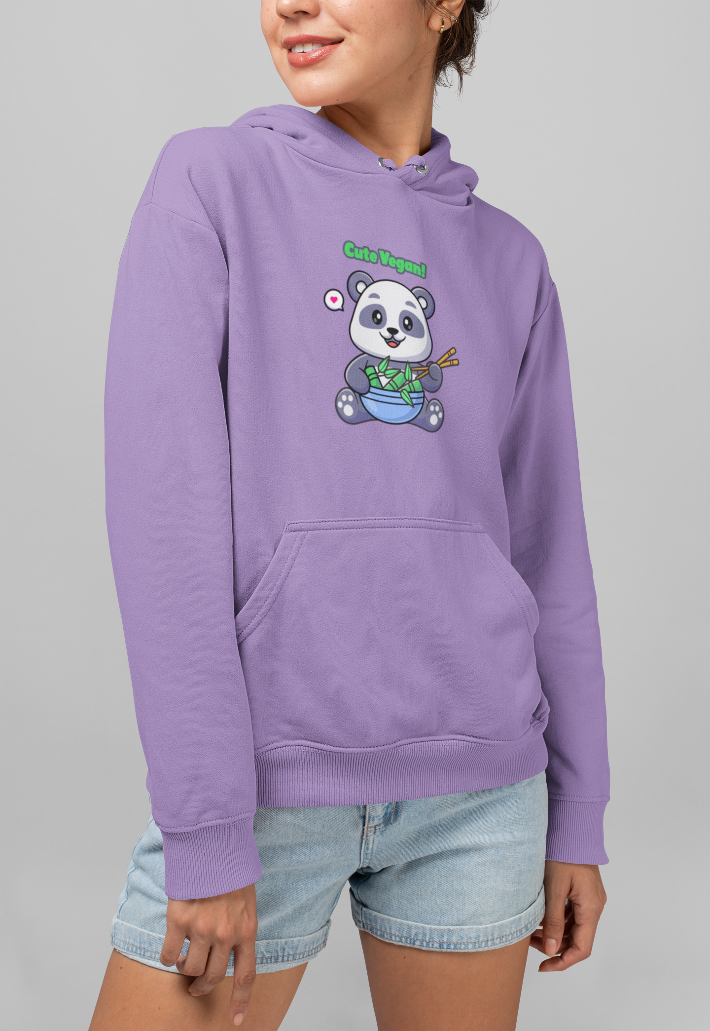 Cute Vegan Panda Women&#39;s Hoodie